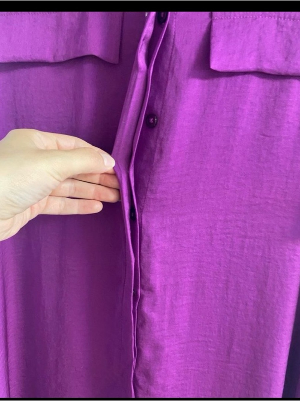 Chico's Short-Sleeve Longline Tunic Purple Medium NWT - Picture 6 of 10